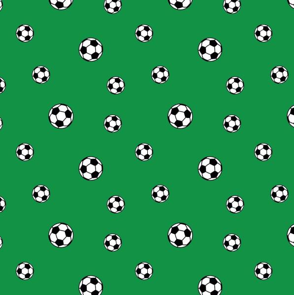 Baumwolle bedruckt Fußball auf Grün